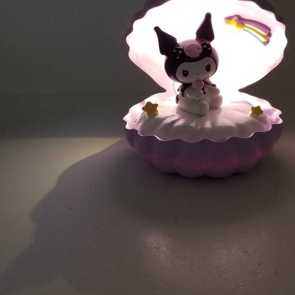 Sanrio  Kuromi Shell with rainbow, stars and cloud Led Night Light /Cake topper - Picture 3 of 16